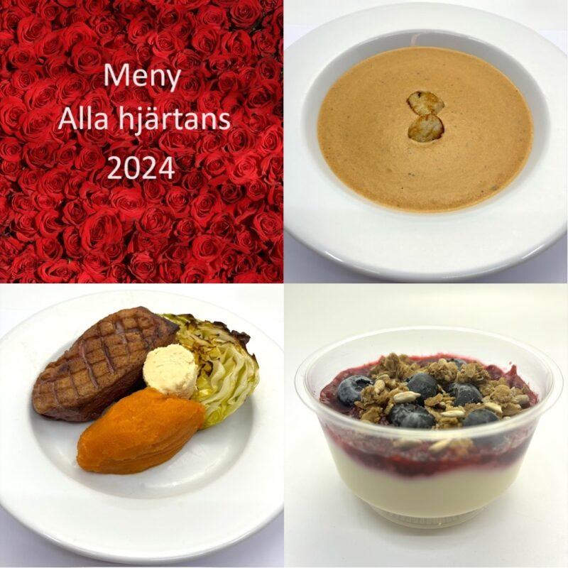 2024 Alla hjärtan - 3 rätters meny - Hummersoppa & Ankbröst & Vitchokladkräm 1 person