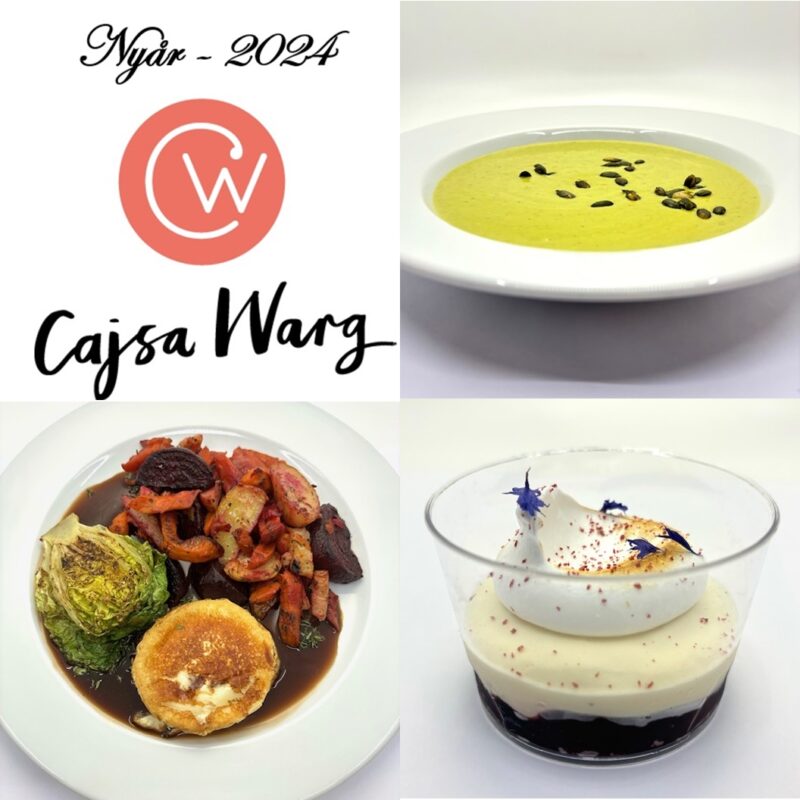 Vegetarisk nyårsmeny - 3 rätters meny - Crème Ninon & Chèvre Chaud & Dessert de lyx 1 person